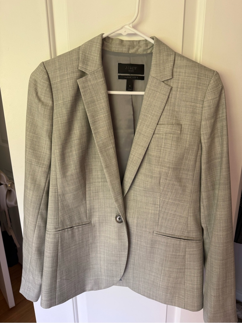 J. Crew Light Gray Plaid Women's Blazer